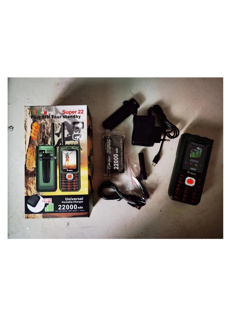 Dual SIM 20,000mAh Battery Mobile Phone with LED Light | Heavy-Duty 3-in-1 Device for Camping, Emergencies, & Daily Use – Long Battery Life, Power Bank Functionality, and Bright Flashlight