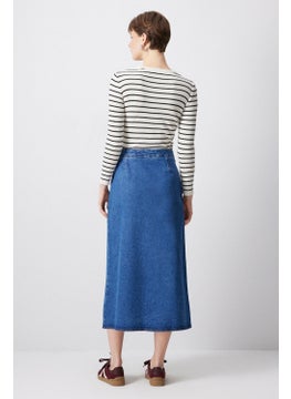 Touche Double Breasted Denim Skirt  - Image 3