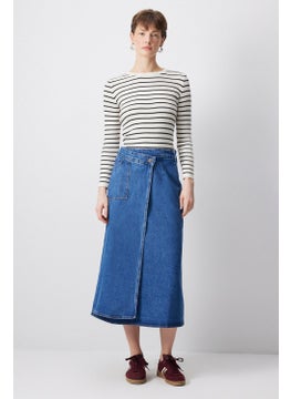 Touche Double Breasted Denim Skirt  - Image 1