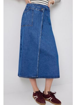 Touche Double Breasted Denim Skirt  - Image 4