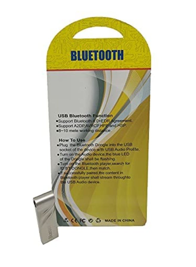 USB Bluetooth Dongle for Car and TV with Bluetooth Signal Receiver and Flash Memory - Bluetooth Car Receiver Kits Suitable for Wireless USB Music for Mobile Phones - Image 1