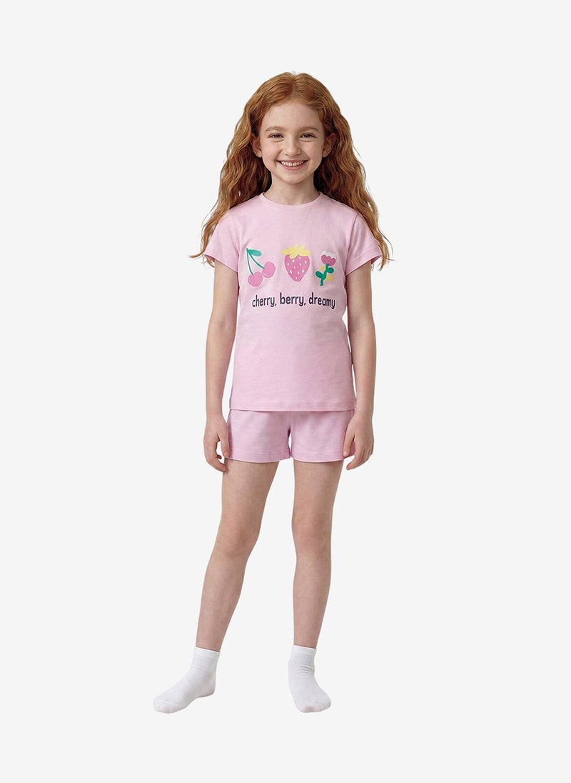Penti Girls Cherry,Berry Pink 2-Pack Pyjama Set - Image 3