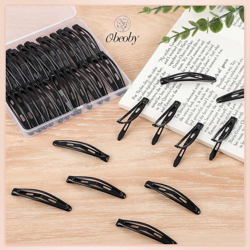 obeoby 40 قطعة من مشابك الشعر المعدنية السوداء، مقاس 2.36 بوصة، إكسسوارات للنساء والفتيات - Image 5