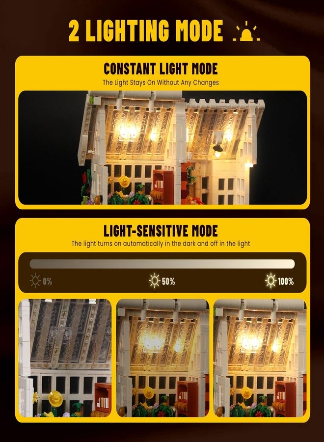 JMBricklayer مجموعة كتل البناء JMBricklayer مع مجموعة إضاءة LED، 2x6 طوب مضيء مع وضع استشعار الضوء، ملحقات إضاءة DIY ألعاب زينة متوافقة مع العلامات التجارية الكبرى - Image 3