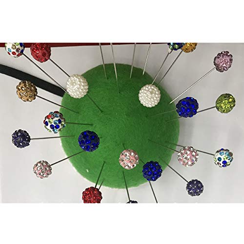 KOOBOOK 30Pcs/Set Muslim Hijab Scarf Pin Rhinestone Ball Pendant Pins Brooch Straight Head Pin For Women - Image 3