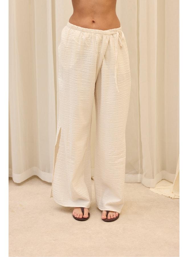 Bohemai Harmony Side‑Tie Beige Pants - Image 2