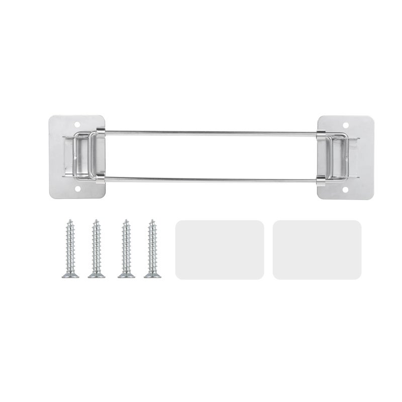 RV Bathroom Corner Storage Bar: 1 Pack Silver Stainless Steel - Adjustable Length 7.6 To 13.6 Inches Rotatable Base Stick On Storage Bar for RV Camper Bathroom Kitchen Corners - Image 1