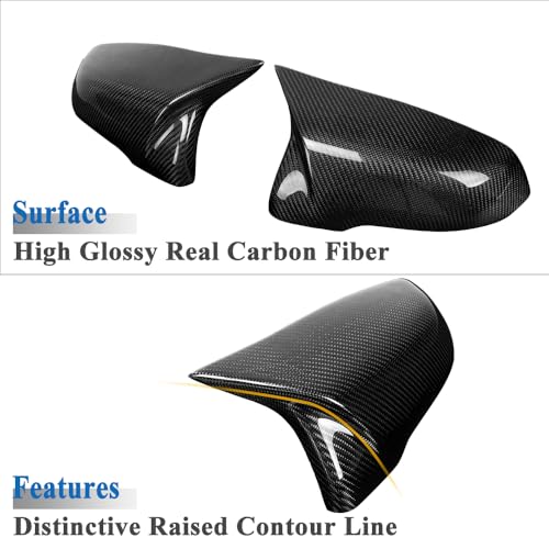 AeroBon Real Carbon Fiber Side Mirror Covers Compatible with 2020-2025 Toyota GR Supra A90 A91 Mirror Caps - Image 2