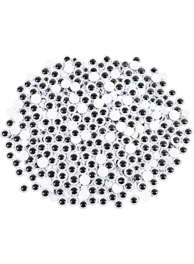 Googly Eyes Set of 300 Pieces, 8mm Size, Wavy Eyes Set for Crafts, Scrapbooking, and Classroom Decoration, Round Plastic Eyes for Creative Projects - Image 1