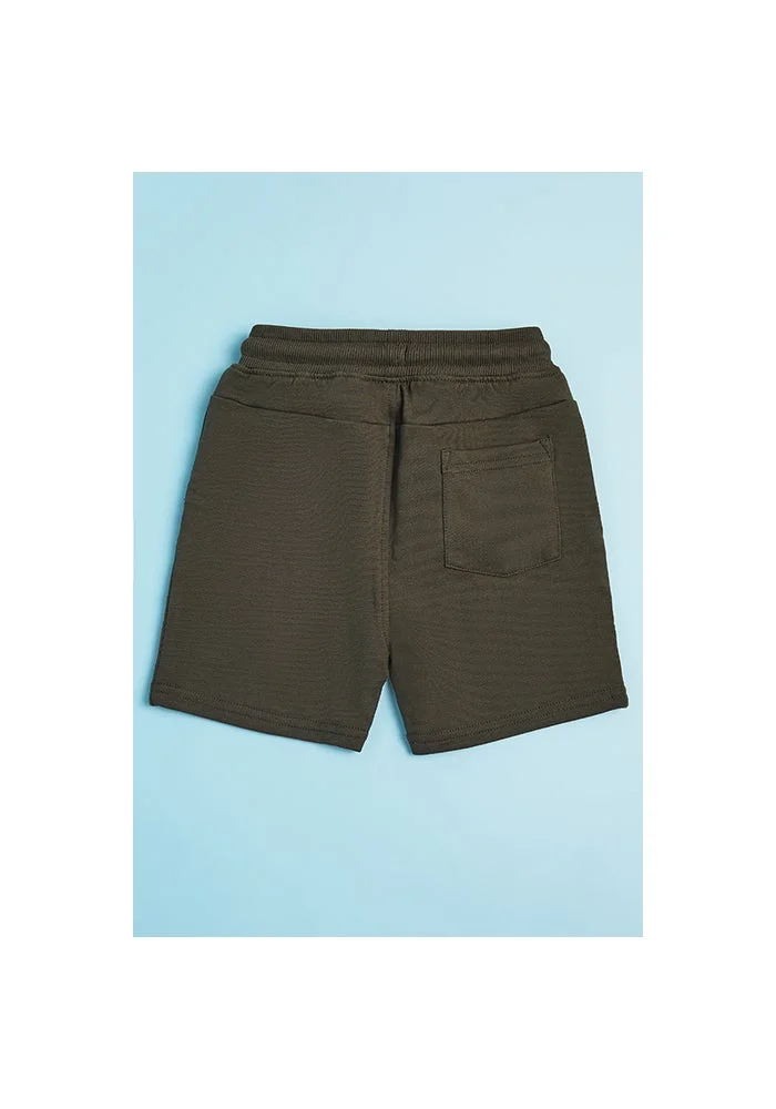 R&b Appliqued Shorts with Drawstring Waist