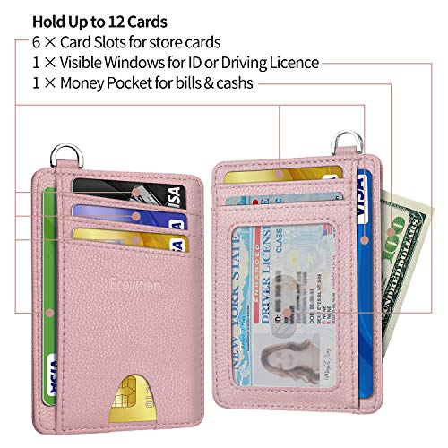 EcoVision Slim Minimalist Front Pocket Wallet, RFID Blocking Credit Card Holder Wallet with Detachable D-Shackle for Men Women - Image 4