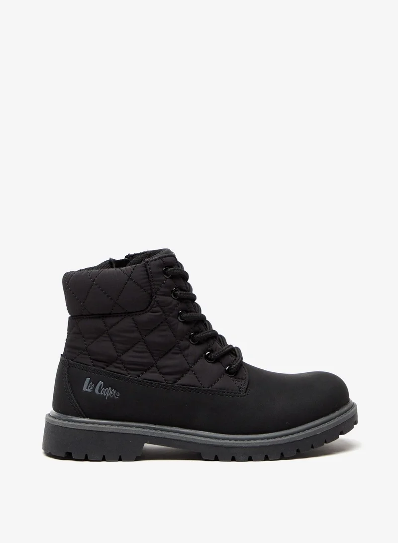 لي كوبر Boys' High Cut Boots with Zip Closure
