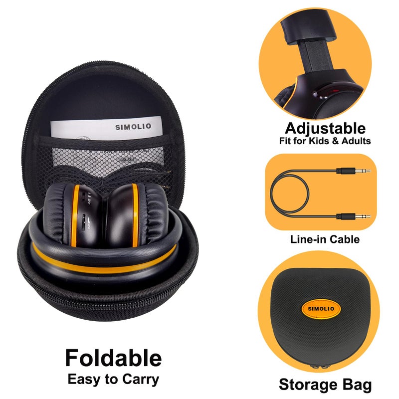 SIMOLIO IR Headphones for Car DVD for uConnect VES, Honda Odyssey, Dodge Grand Caravan, Chrysler Town Country, Jeep, 2 Channel Universal Folding Infrared Headphone w/AUX Cord & Carrying Case, 2 Pack - Image 4