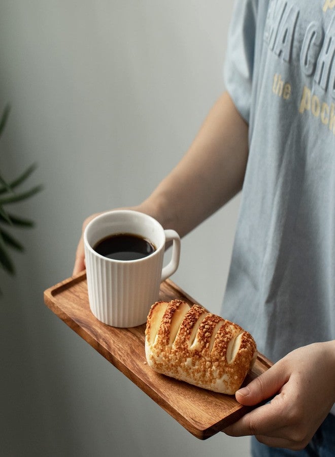 Vandroop Wooden Serving Platter, Small Decorative Trays for Parties, Appetizers, Tea/Coffee, and Cheese, Handcrafted Wooden Board Set of 2 (S) - Image 4