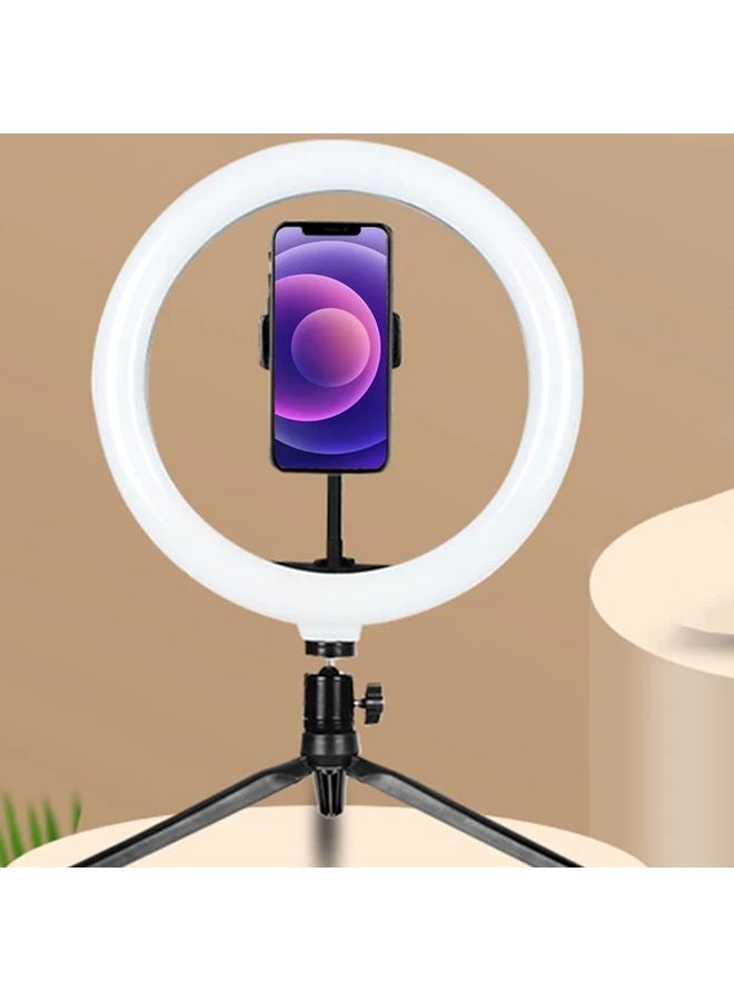 مجموعة إضاءة احترافية للتصوير الفوتوغرافي مقاس 10 بوصة مع دوران 360 درجة ومفتاح متعدد الوظائف مقاس واحد - Image 4