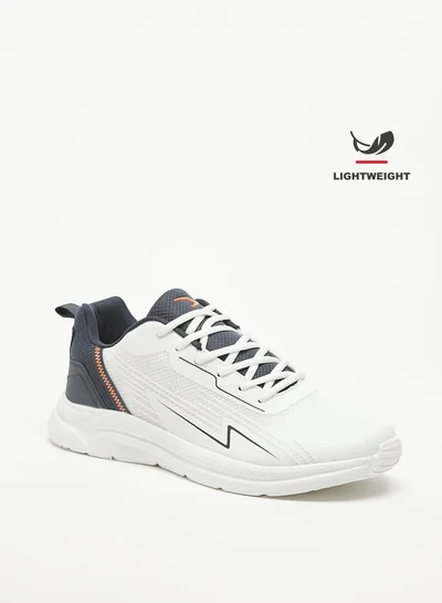 Dash Men Textured Lace-Up Lightweight Sports Shoes