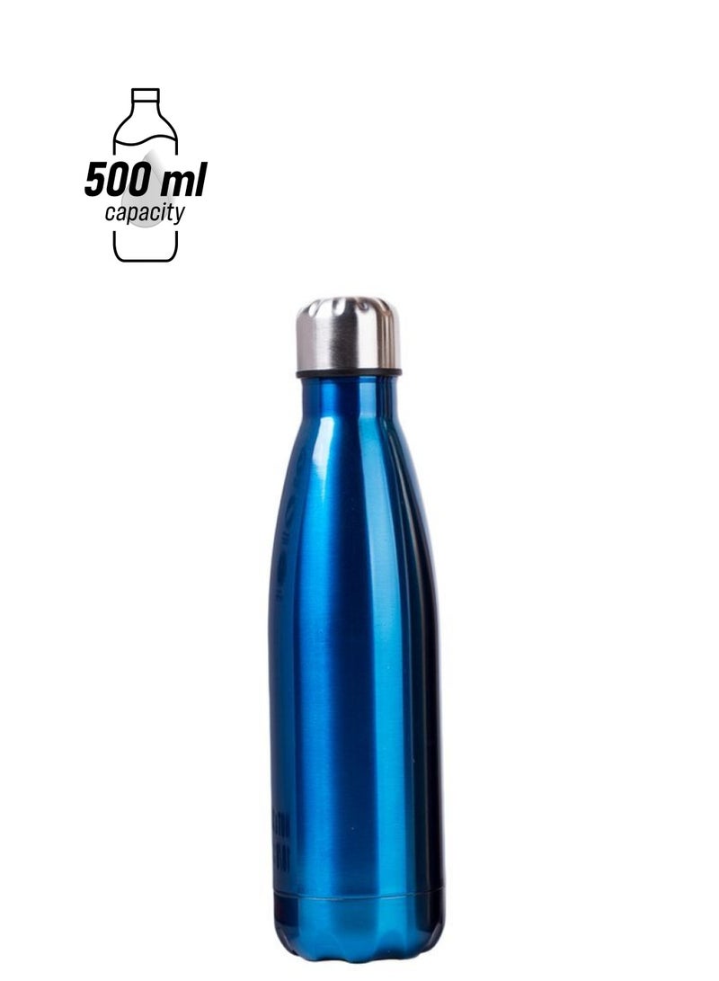 نيبمينينت زجاجة ماء معزولة من الستانلس ستيل أزرق / فضي