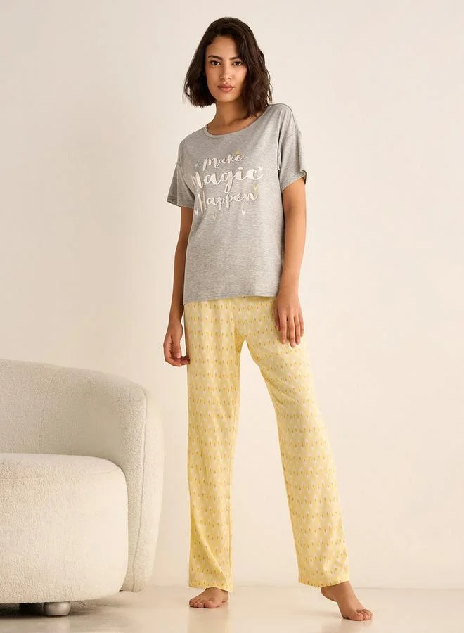 سبلاش فيڤ طقم بيجامة مطبوع