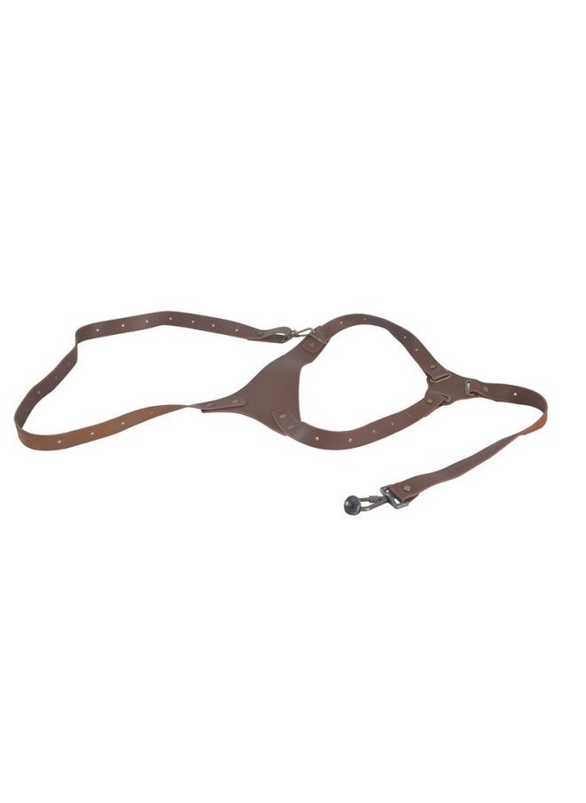 Top Layer Cowhide Camera Shoulder Strap Outdoor Quick Camera Photography Equipment SLR Camera Strap Photography Double Shoulder Strap-Color:Brown Shoulder (right) - Image 1