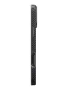 PITAKA iPhone 16 Pro Magsafe Case / Built-In NFC / Raised Camera Lip / Woven Touch / Compatible with MagSafe / Drop and Damage Protection / Slim Profile / Durable Shockproof Back Cover - Black/Grey  - Image 2