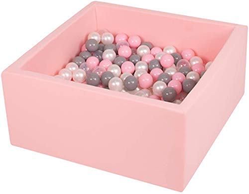 TRENDBOX Ball Pit 354x354x138in Memory Foam Pit Soft Pool Soft Equipment for Toddlers Kids Balls NOT Included  Light Pink - Image 1
