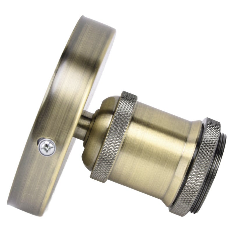 Vintage Lamp Socket Silver Aluminum E26/E27 Threaded - Flame Retardant Safe Ceiling Lamp Base for Kitchen Bedroom Living Room Corridor Coffee Shop Office - Image 1