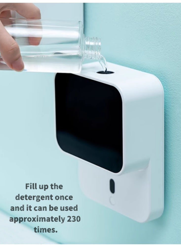 Fully Automatic Wall Mounted Intelligent Foam Soap Dispenser with Mobile Phone Charging Elegant Black - Image 5