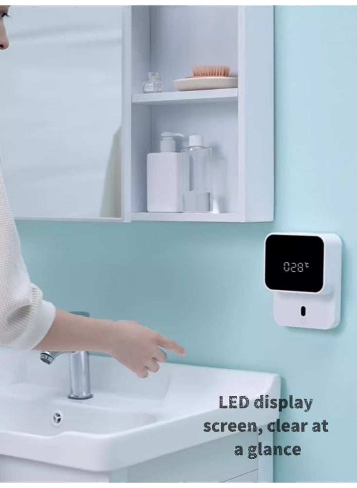 Fully Automatic Wall Mounted Intelligent Foam Soap Dispenser with Mobile Phone Charging Elegant Black - Image 3
