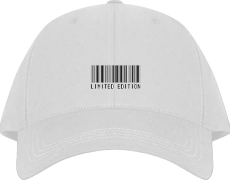LIMITED EDITION Plain unisex baseball cap White