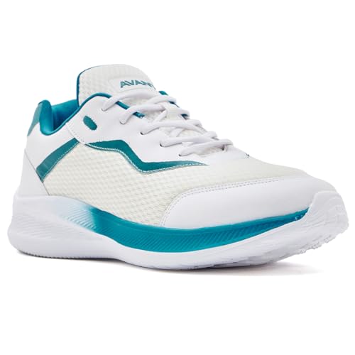 AVANT Men's Softride Running Shoes with Bouncy Eva Outsole & Laces White, 11 UK - Image 1