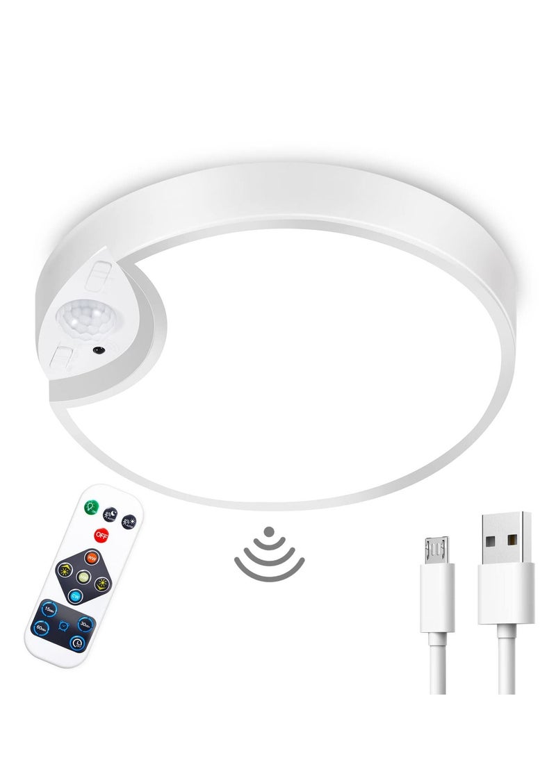 SYOSI Motion Sensor Light Rechargeable LED Ceiling Light LED Closet Lights with USB Cable Human Induction Auto Sleep Smart Sensor Light - Image 1