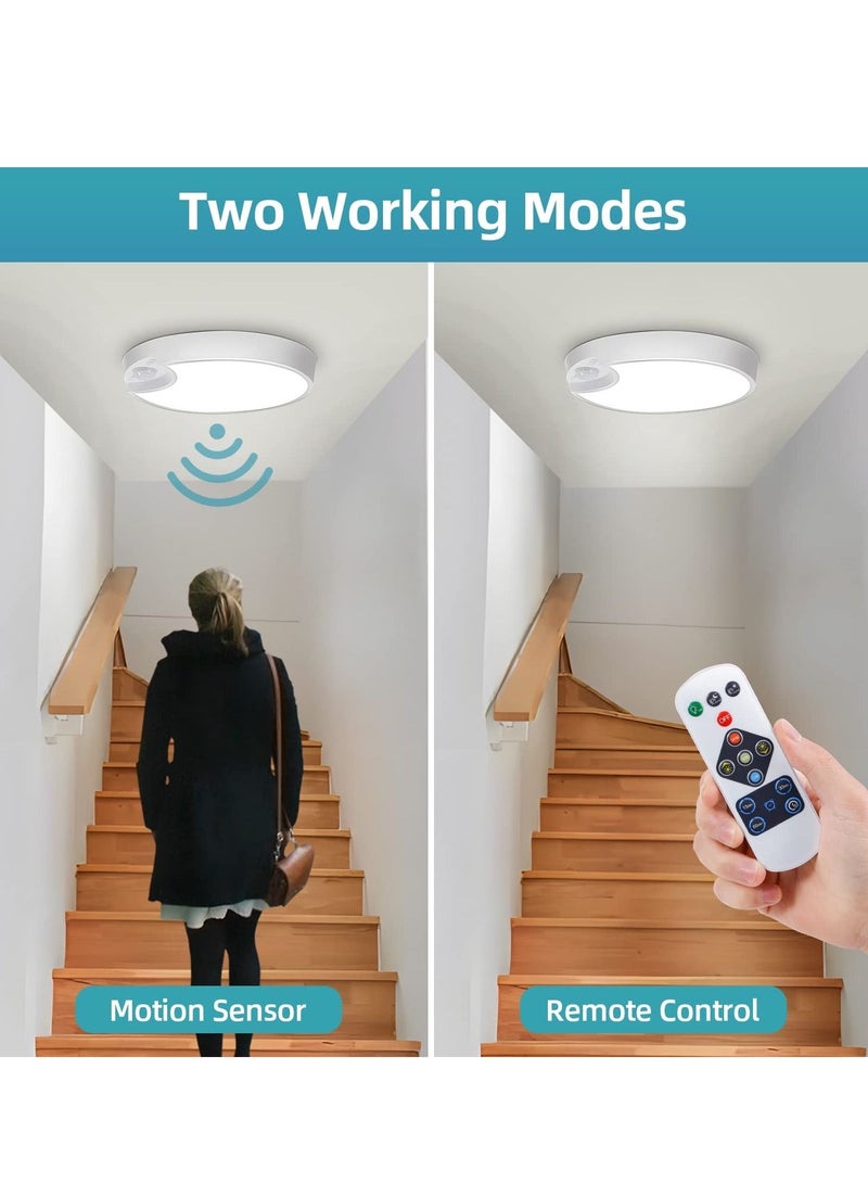 SYOSI Motion Sensor Light Rechargeable LED Ceiling Light LED Closet Lights with USB Cable Human Induction Auto Sleep Smart Sensor Light - Image 3