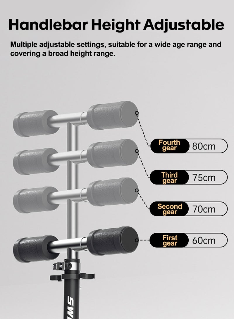 sway سكوتر قابل للطي، مع مقبض قابل للتعديل، سهل الطي، للأطفال من 6-12 سنة - Image 5