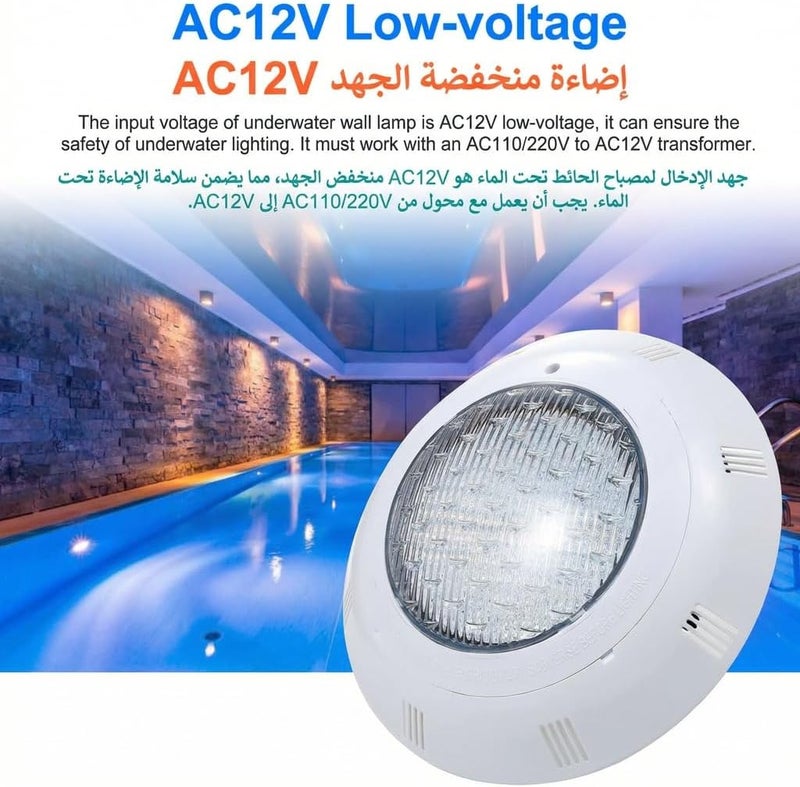 NEELABIL AC12V 45W LED RGB Swimming Pool Lights 7 Color C Underwater Lamp IP68 Waterproof Pool Light with Remote Control - Image 5