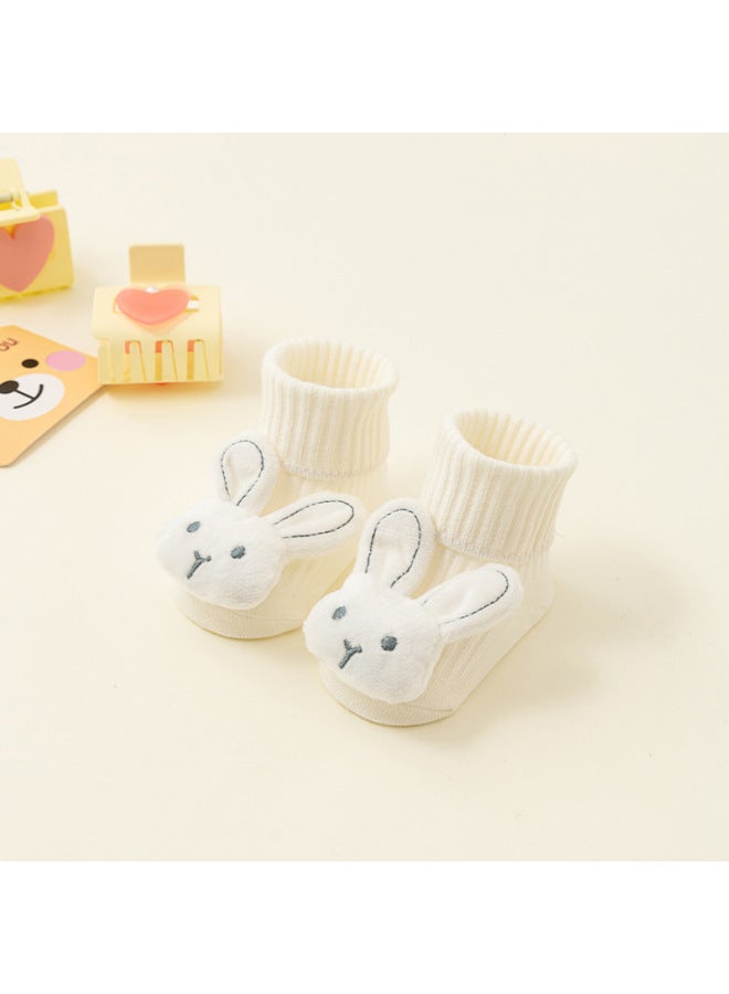 Baby Socks, Autumn And Winter Non-slip Mid-calf Floor Socks, Newborn Baby Cartoon Doll Toddler Shoes And Socks, Sweat-absorbent Infant Socks