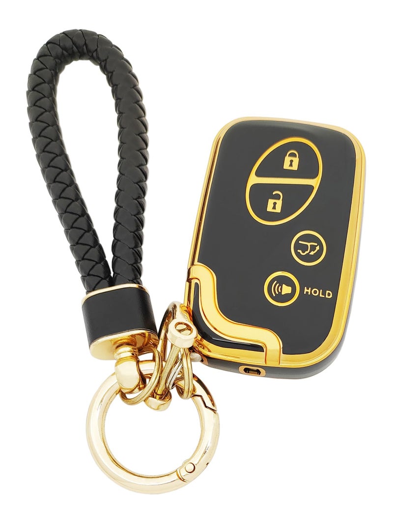 Arruweer Key Fob Cover for Lexus Key Fob Case Holder Protector Compatiable with Lexus GX460 RX350 ES350 IS250 GX460 LX570 IS350 GS430 GS300 GS450h isC isF Car Accessories Keychain