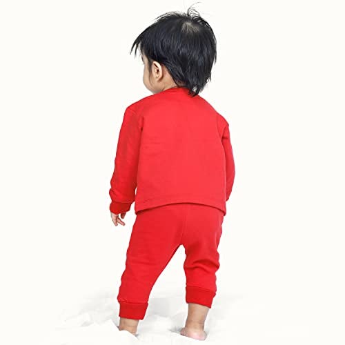 ARIEL Cotton Fleece Clothing Sets for Boys & Girls - Unisex Winter Clothing Sets Full Sleeve T-Shirt & Pant - Image 4