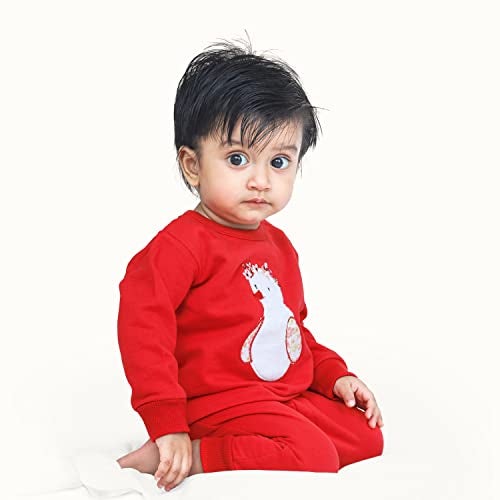 ARIEL Cotton Fleece Clothing Sets for Boys & Girls - Unisex Winter Clothing Sets Full Sleeve T-Shirt & Pant - Image 5