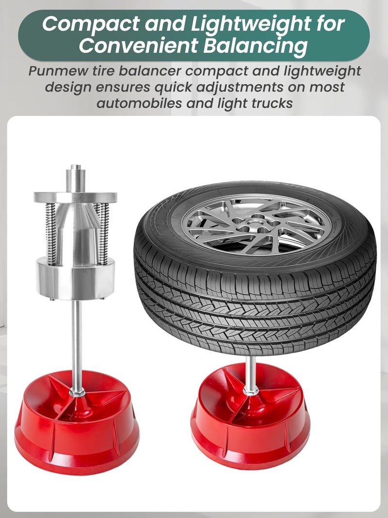 Punmew Tire Balancer Portable Bubble Wheel Balancer Tire Changer with Bubble Level for Car Light Truck Wheel Balancing - Image 2