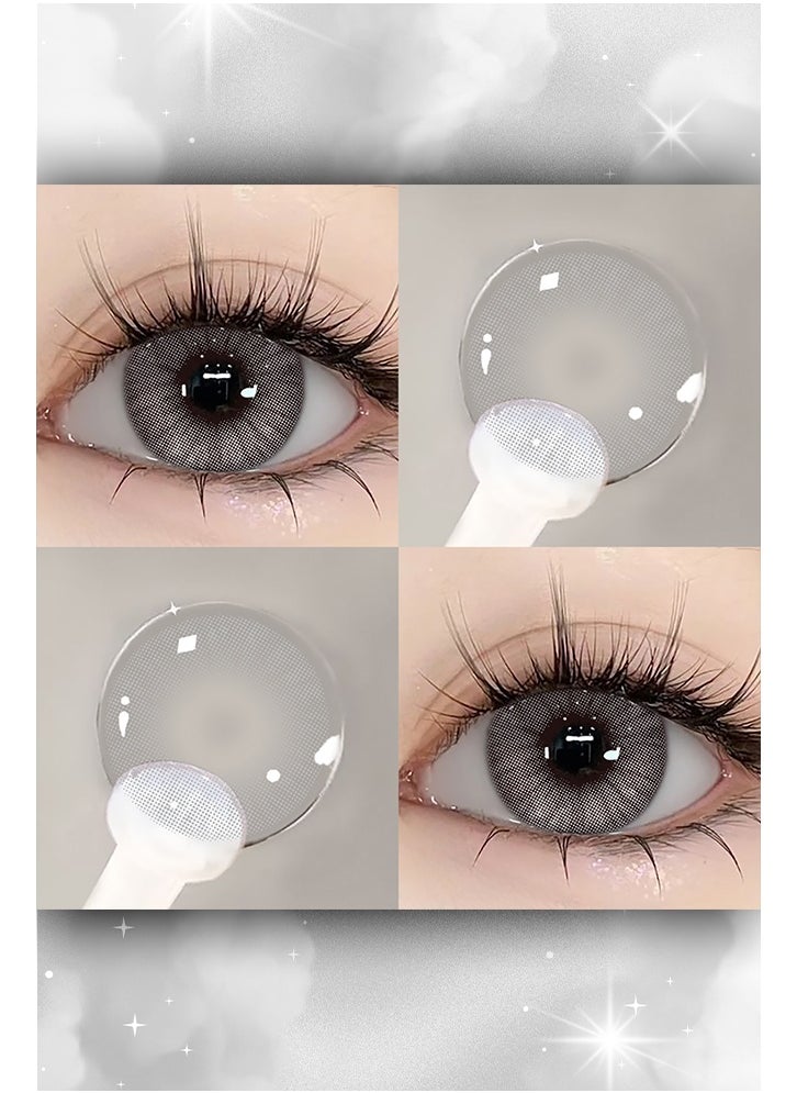 UYAAI ICE Gray Yearly Colored Contact Lenses, Unisex Cosmetic Contact Lenses, Natural Fashion Lenses, With Case  - Image 5