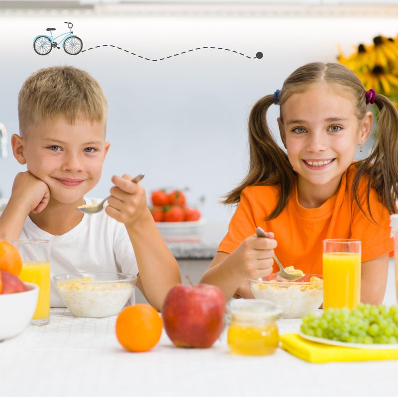 Asher and Olivia طقم أدوات المائدة للأطفال والرضع - طقم أدوات مائدة من 24 قطعة يشمل 8 شوكات و8 ملاعق و8 سكاكين صديقة للأطفال - طقم أدوات مائدة معدنية للأطفال في مرحلة ما قبل المدرسة - Image 4