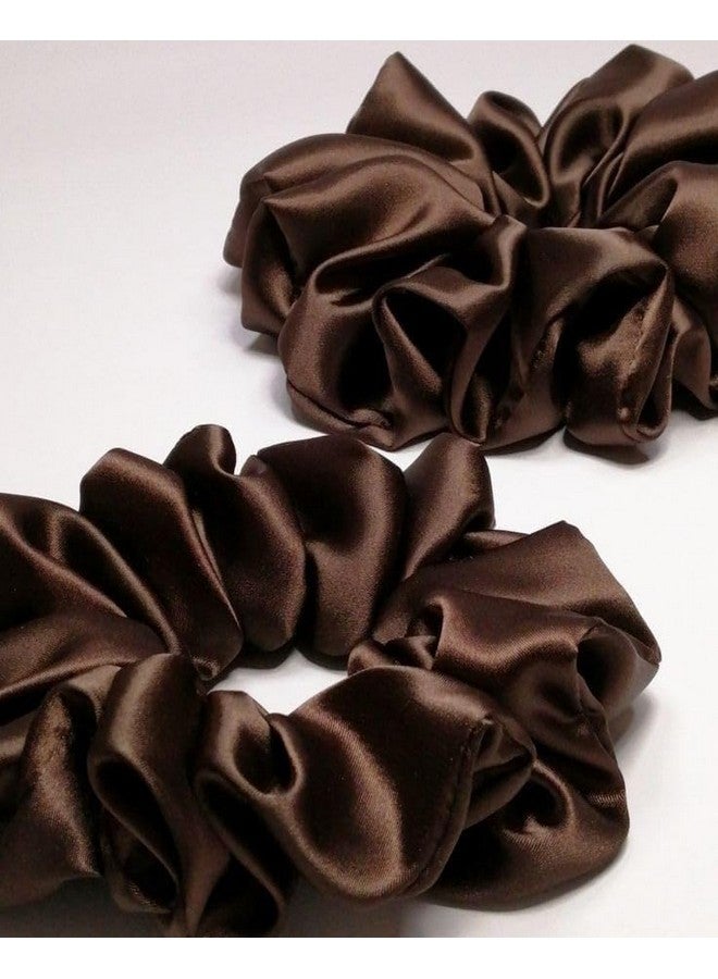 Atrube's Scrunchy Combo of 3 XL Scrunchies| 3 Pcs Extra Large Scrunchies Scrunchy Hair Ties - Silk Satin Scrunchies for Hair - Scrunchies for Thick Hair Silk hair ties Women girls lady children - Image 3