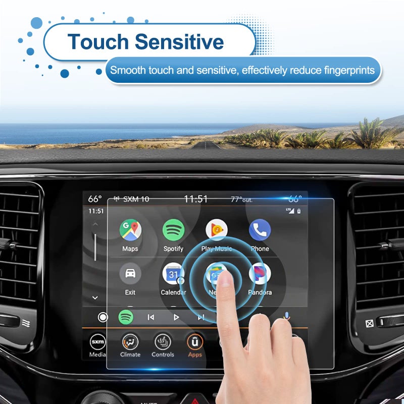 Coleya 2019-2024 2025 Grand Cherokee Screen Protector for Jeep Grand Cherokee (Laredo/Altitude) 8.4-inch Touchscreen, 9H Tempered Glass 2025 Grand Cherokee Accessories HD Transparent Uconnect 8.4" - Image 4