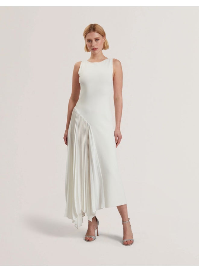 Ted Baker Sleeveless Knit Midi Dress With Pleat Pa - Image 1
