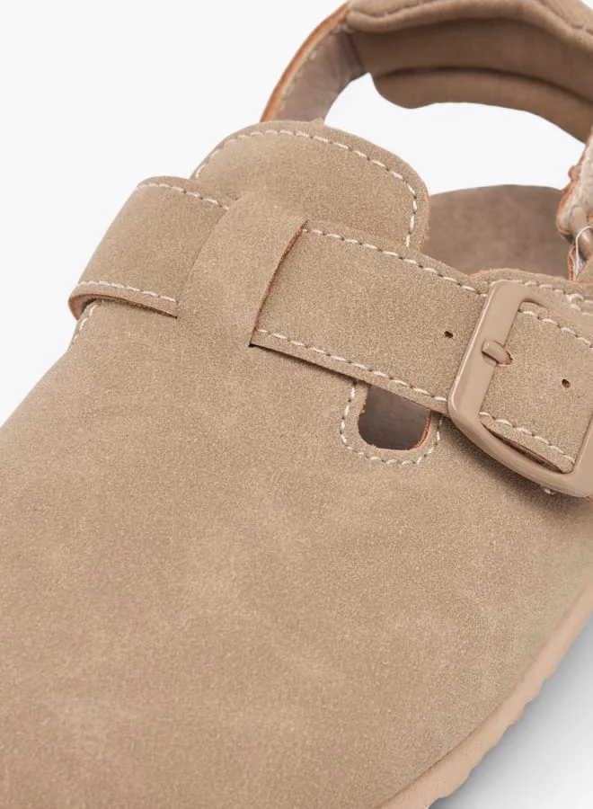 جونيورز Boys Solid Sandals With Hook And Loop Closure