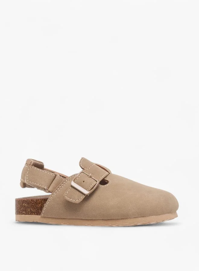 جونيورز Boys Solid Sandals With Hook And Loop Closure