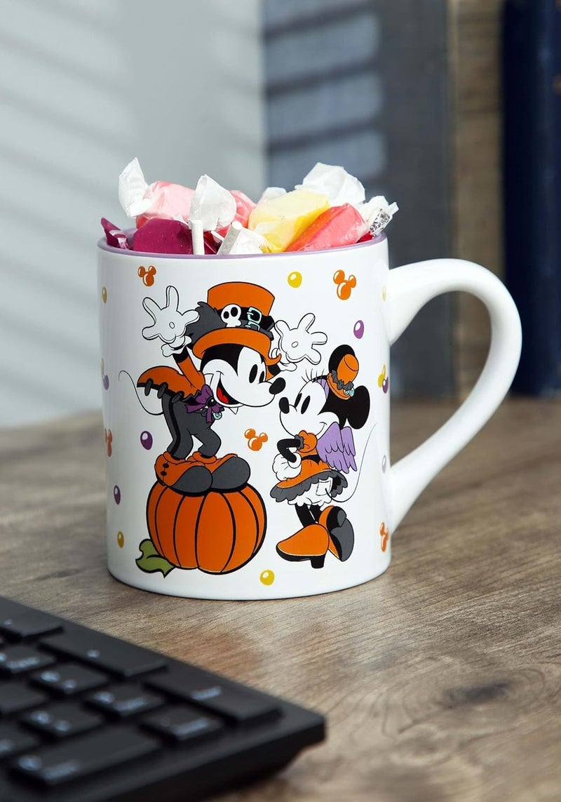 Silver Buffalo Disney Mickey and Minnie Halloween Lets Party Ceramic Mug 14Ounce 1 Count Pack of 1 Multicolored - Image 2