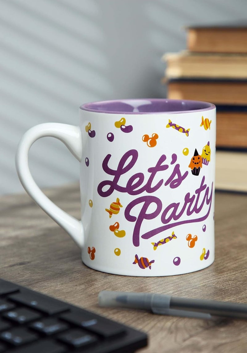 Silver Buffalo Disney Mickey and Minnie Halloween Lets Party Ceramic Mug 14Ounce 1 Count Pack of 1 Multicolored - Image 5