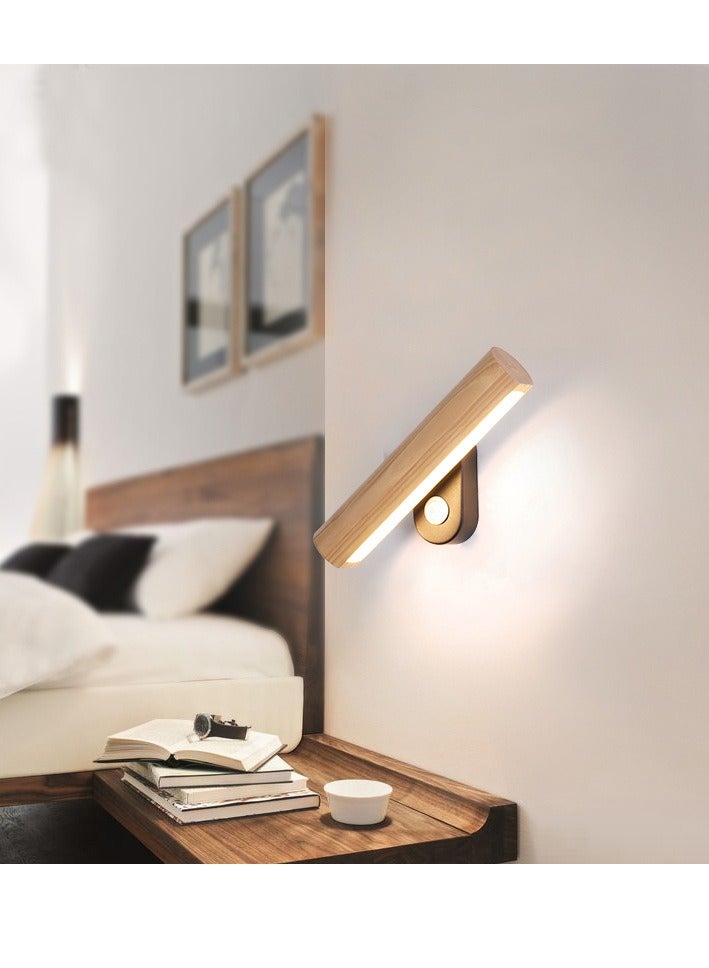 عام الشمال غرفة نوم مصباح السرير الدورية مصباح الحائط الحديثة الصلبة الخشب دراسة غرفة المعيشة خلفية الجدار أدى الجدار مصباح 110 فولت (32 سنتيمتر) - Image 1