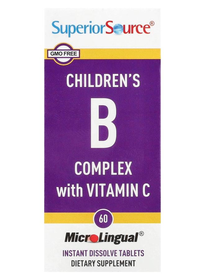 Superior Source Children's B Complex with Vitamin C 60 MicroLingual Instant Dissolve Tablets 